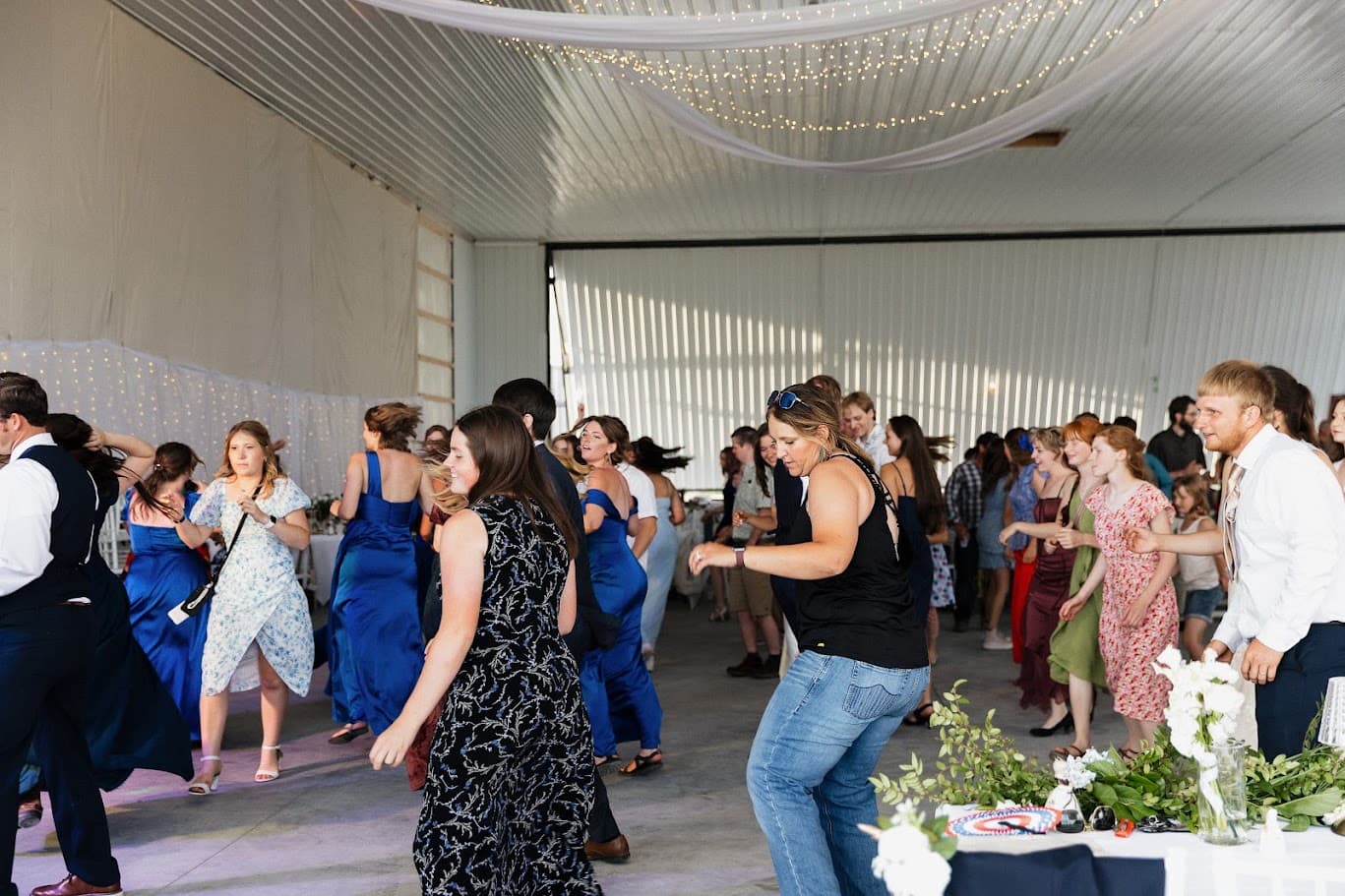 First dance at a Black Hills outdoor wedding with Brink Productions running live audio and DJ production