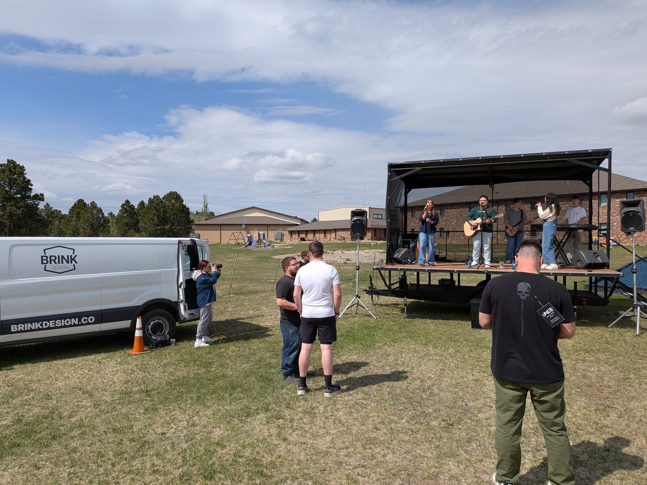 Production setup at a Black Hills venue