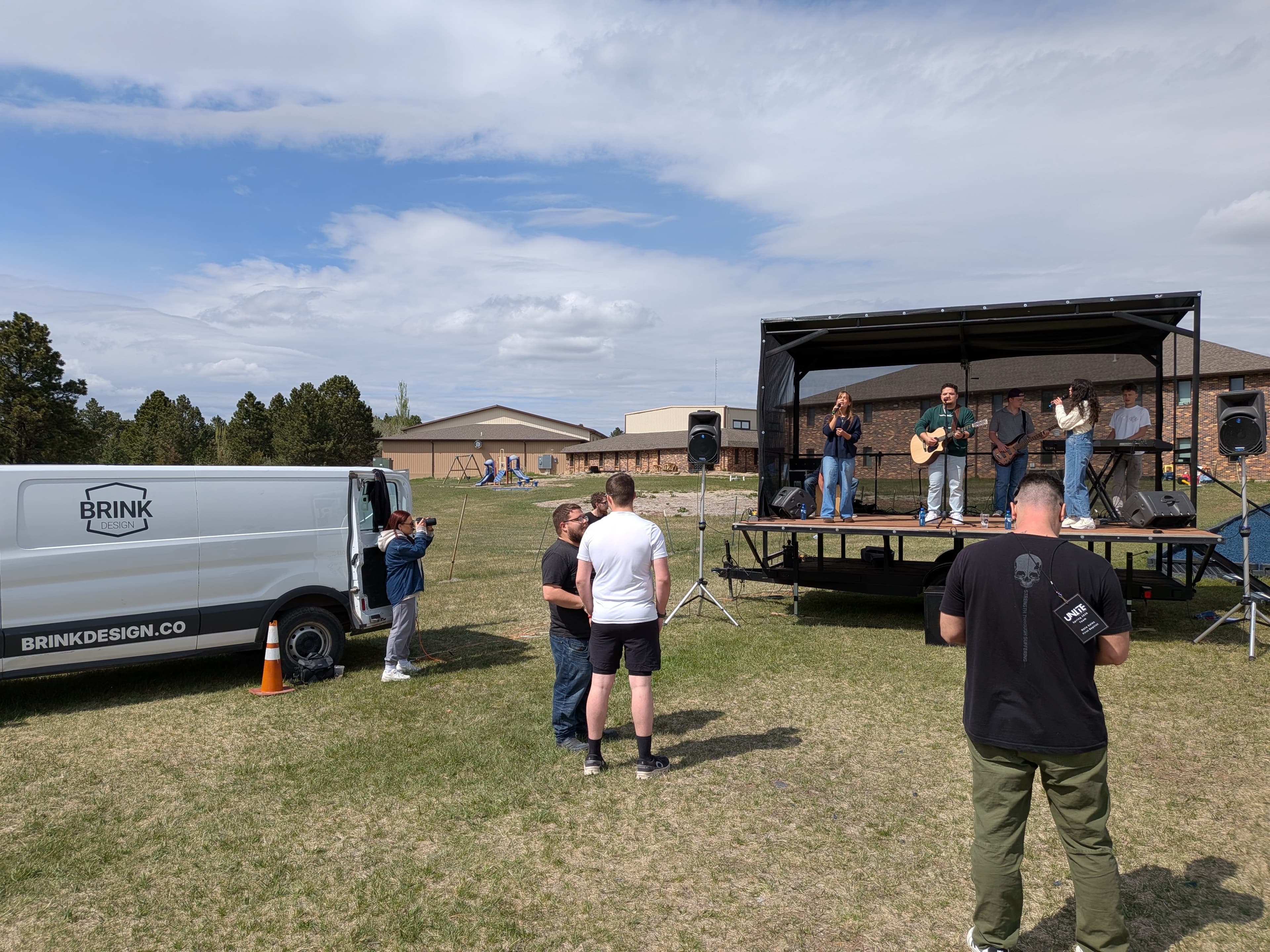 Brink branded van at an outdoor event in the Black Hills