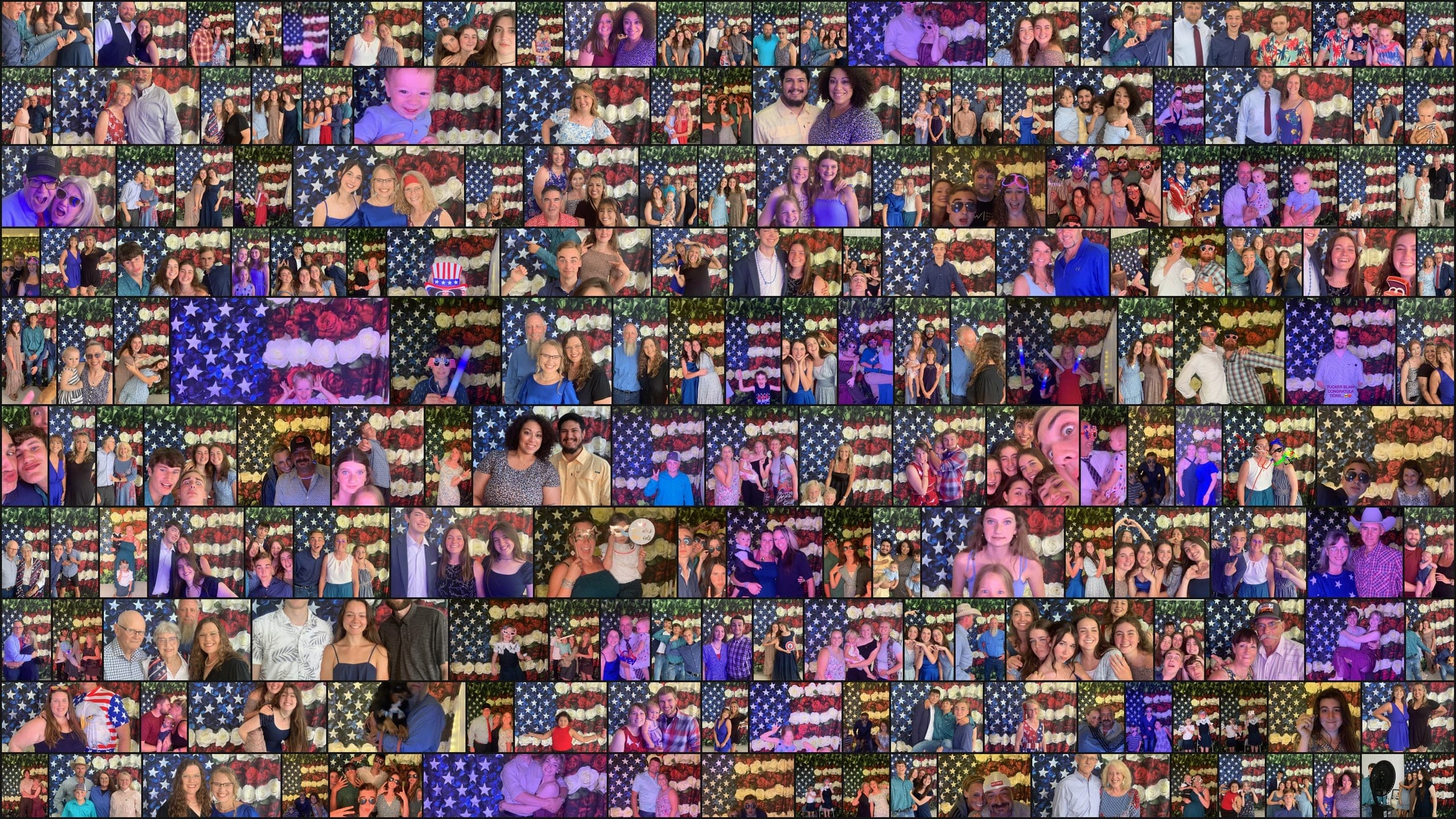 Photo booth prints from a Black Hills reception
